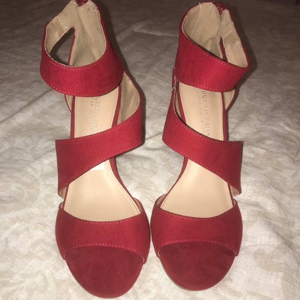 Red Felt Heels